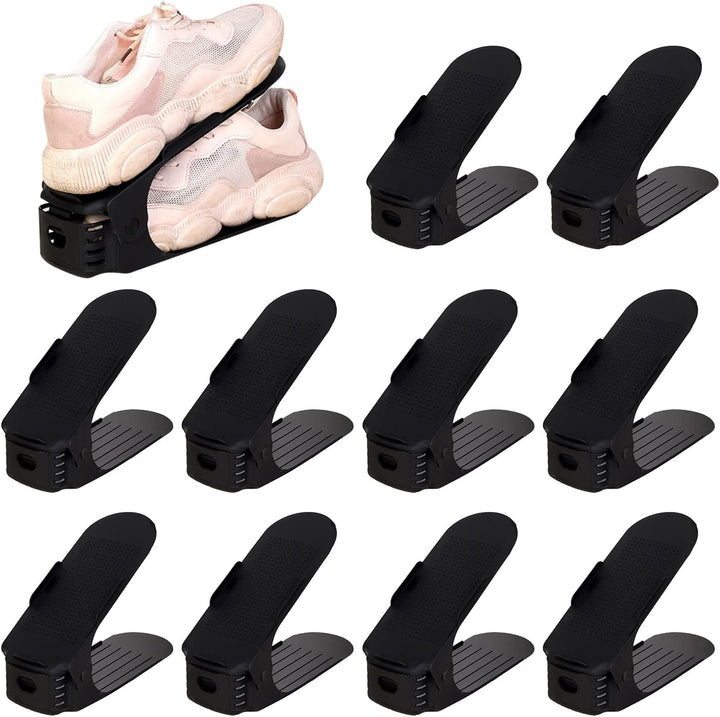 30 Stück Einstellbare Schuhregale - Schuhschlitz Organizer | Schuhorganizer Platzsparend Schrank | V