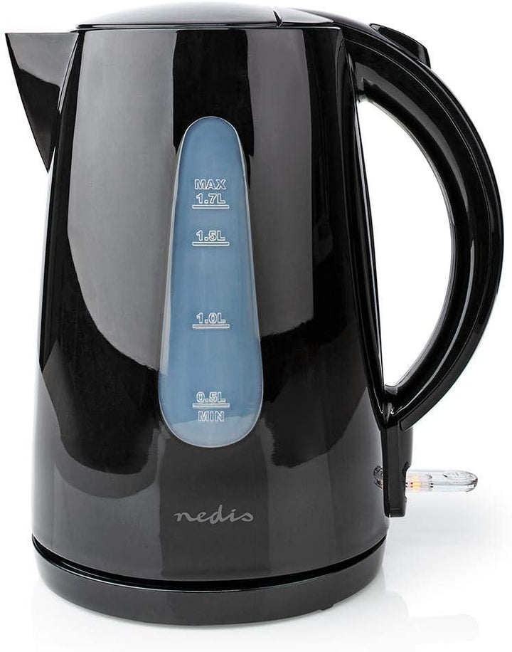 Wasserkocher - 1.7 l - Plastik - Schwarz - Um 360 Grad drehbar - Verdecktes Heizelement - Strix Cont