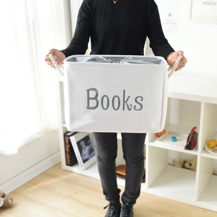 INough Bücher Aufbewahrungsbox Aufbewahrungskorb für Kinder, Kallax Boxen Bücherkorb Kinder gross Au