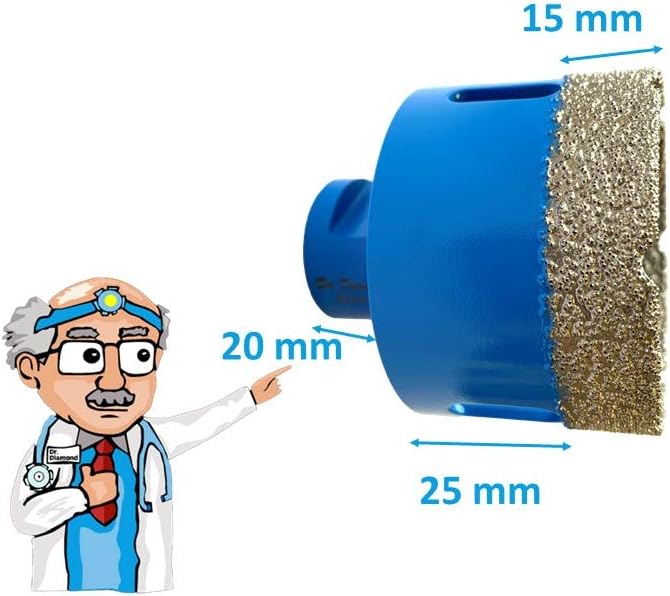 Dr. Diamond | Diamant Fliesenbohrer Blue Diamond für Fliesen & Feinsteinzeug Lochsäge für Winkelschl