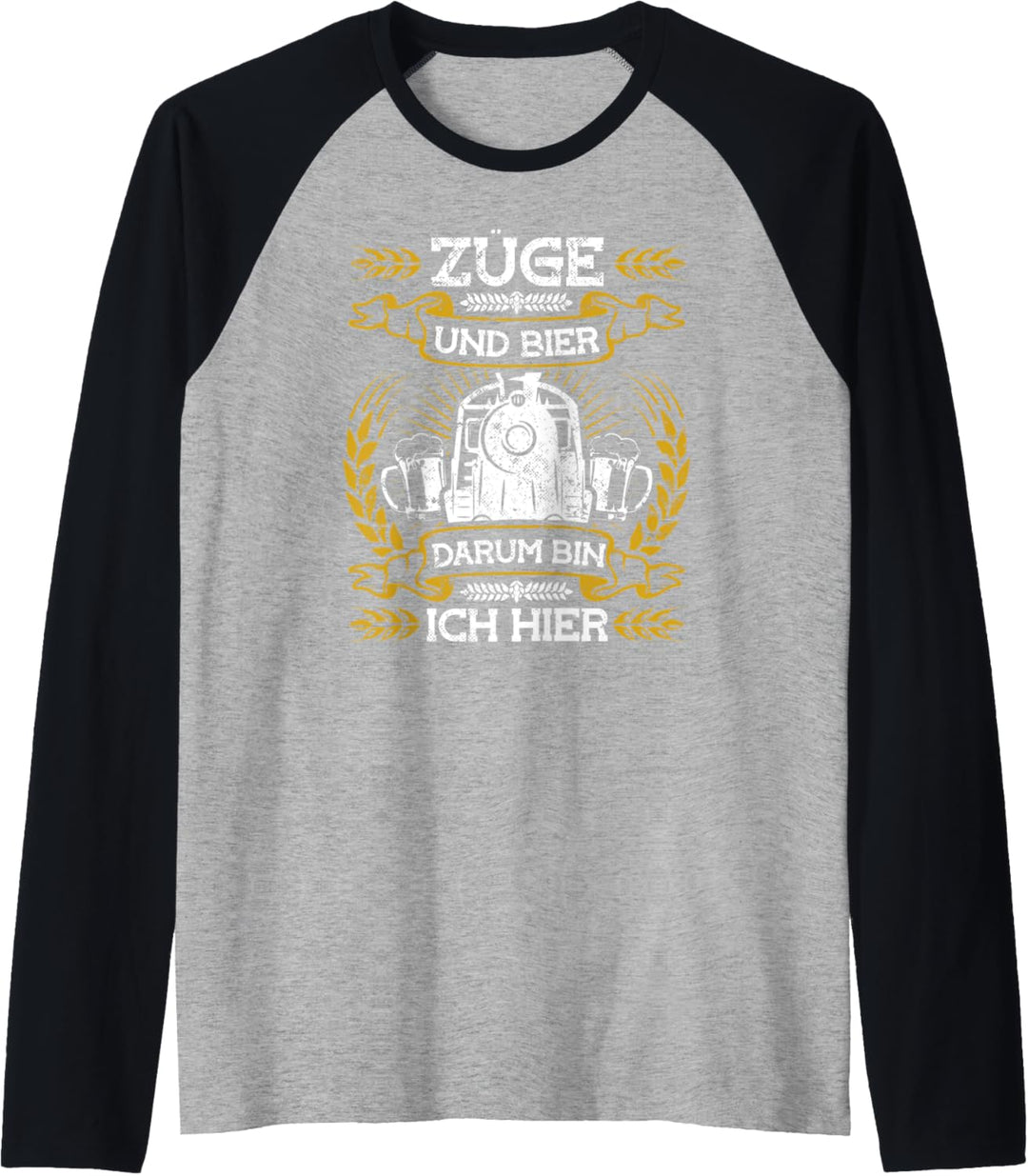 Eisenbahn Eisenbahner Zug Lok Dampflok - Bier Lokführer Raglan
