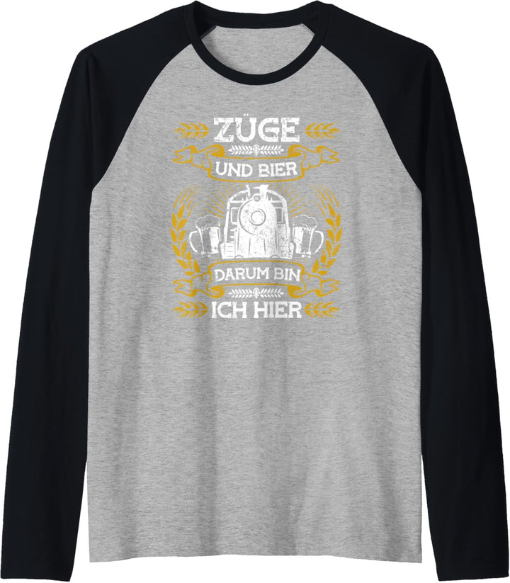 Eisenbahn Eisenbahner Zug Lok Dampflok - Bier Lokführer Raglan