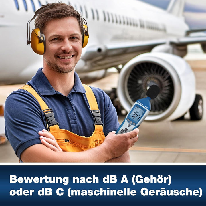 PeakTech 8005 - Schallpegelmessgerät Klasse 2 mit Aufzeichnung (32000 Messwerte), Kalibriert, Schall