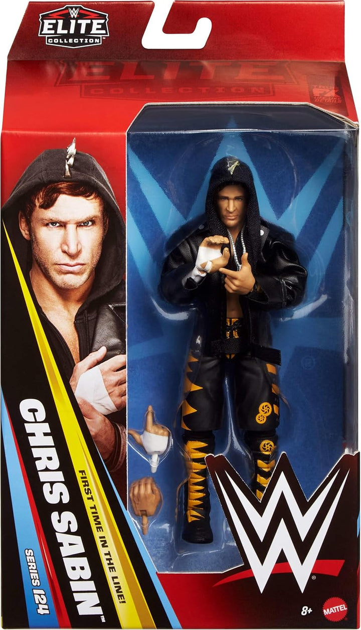 Mattel WWE Elite Actionfigur & Zubehör, Serie #124 Set, 15,2 cm grosses Sammlerstück Chris Sabin mit