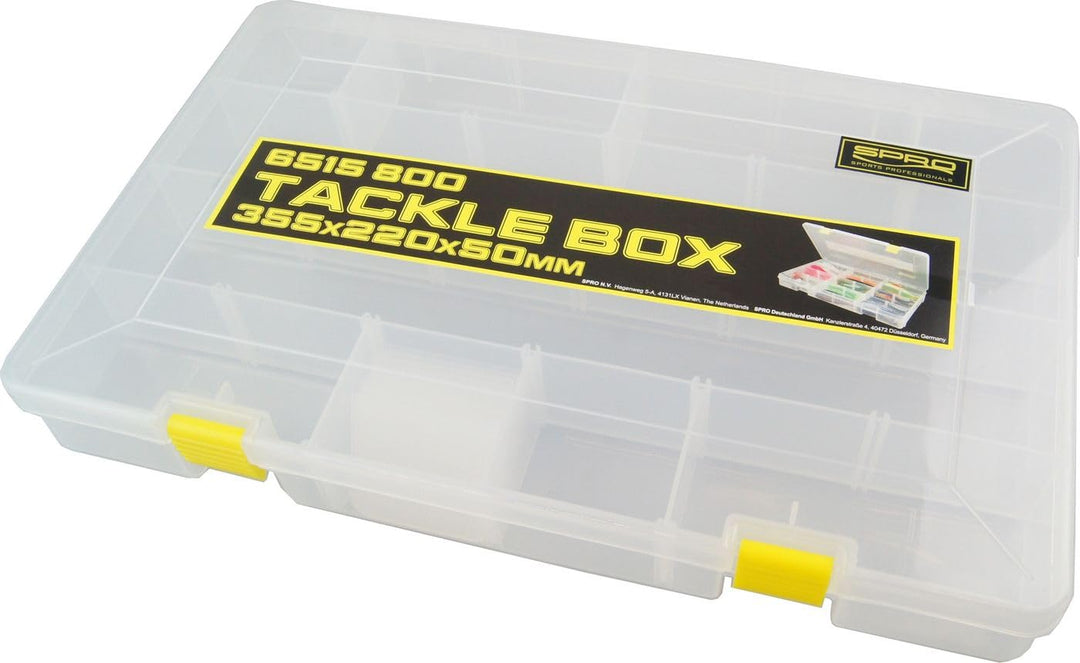 Spro Tackle Box 35x22x5cm - Tacklebox für Gummiköder & Wobbler, Angelbox für Gummifische & Blinker,