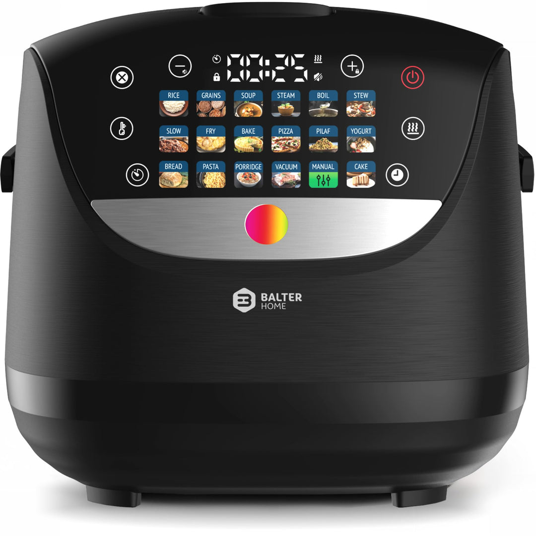 Balter Reiskocher, Multikocher mit 18 Programme, 4L Rice Cooker, Multicooker, Fuzzy-Logic, Dampfgare