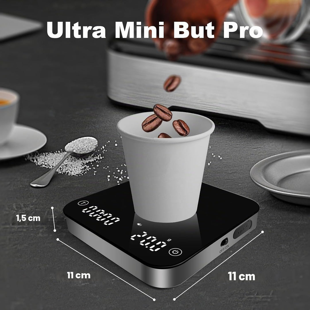 Mini-Kaffeewaage mit Timer,barista waage,Wiederaufladbare Waage für Filterkaffee,barista waage für E