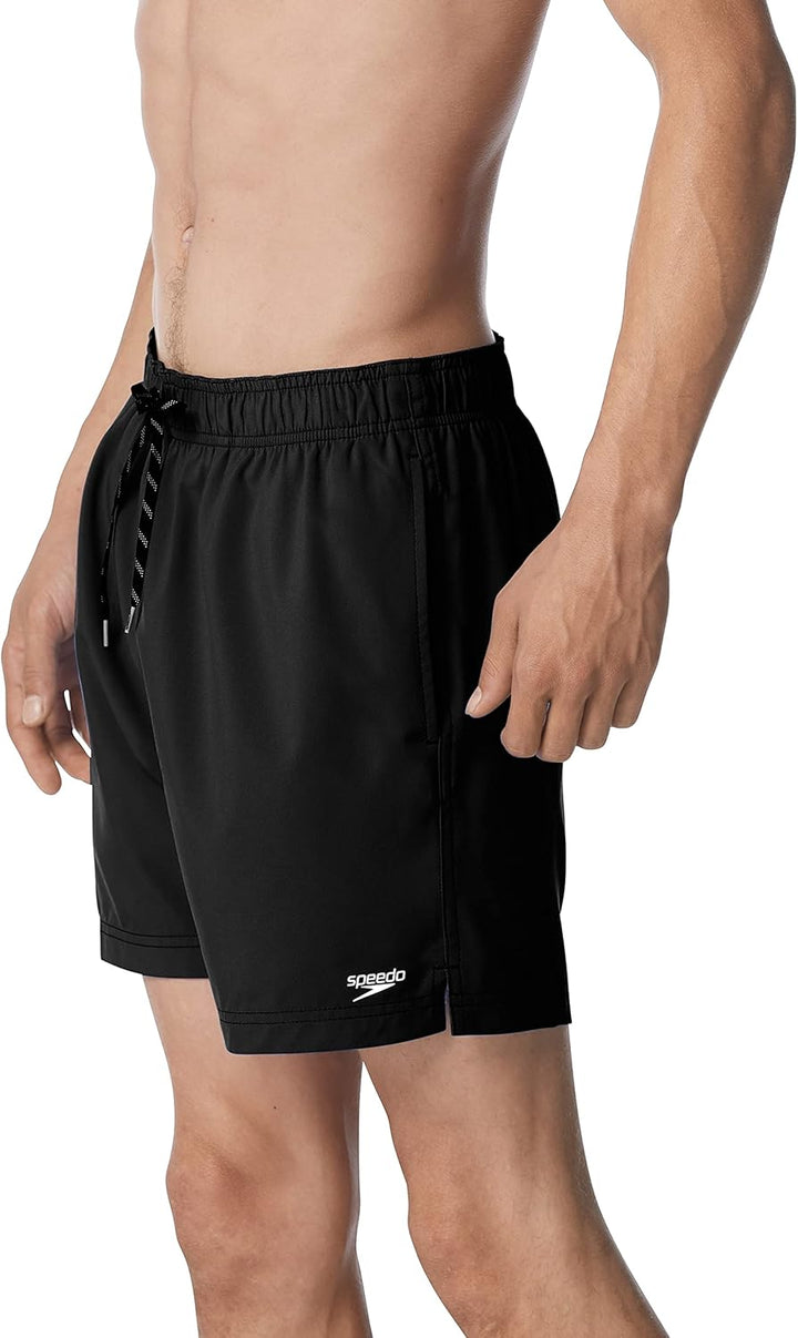 Speedo Herren Knielang Volley Comfort Liner Solid Badehose L Speedo 40,6 Cm (16 Zoll) Schwarz, L Spe