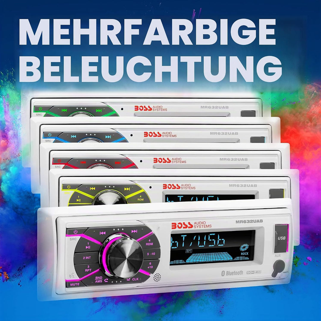 BOSS Audio Systems mr632uab 200 W Bluetooth weiss Empfangsgerät für digitale Instrumente, Empfangsge