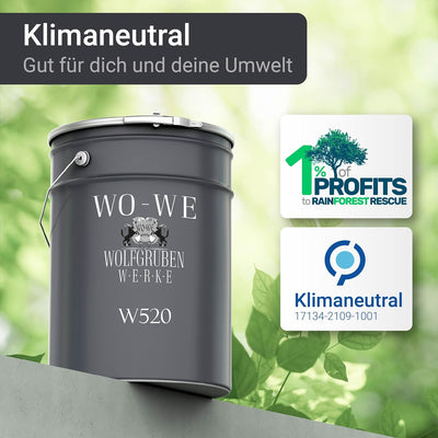 WO-WE Nano Fassadenfarbe W520 Wandfarbe für Aussen Mauer Fassade Platingrau - 2,5L RAL 7036 ähnl. Pl