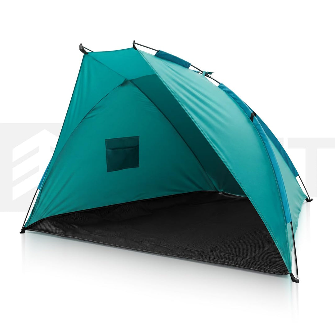 Strandmuschel Strandzelt 220x115x115 cm, LAGUNA20 Leichter Sonnenschutz für Strand, See, Freibad und