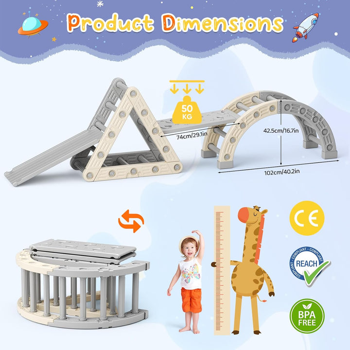 Toddler Klettergerüst, Stativ-Kletterleiter aus Kunststoff, für Kinder, Montessori Outdoor,Indoor-Sp
