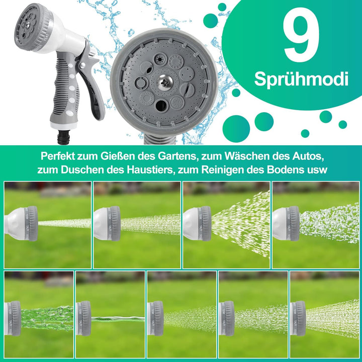 Versenkbarer Schlauchtrommel, 20+2m Schlauchaufroller Wasser mit Wandhalterung, Gartenschlauch autom