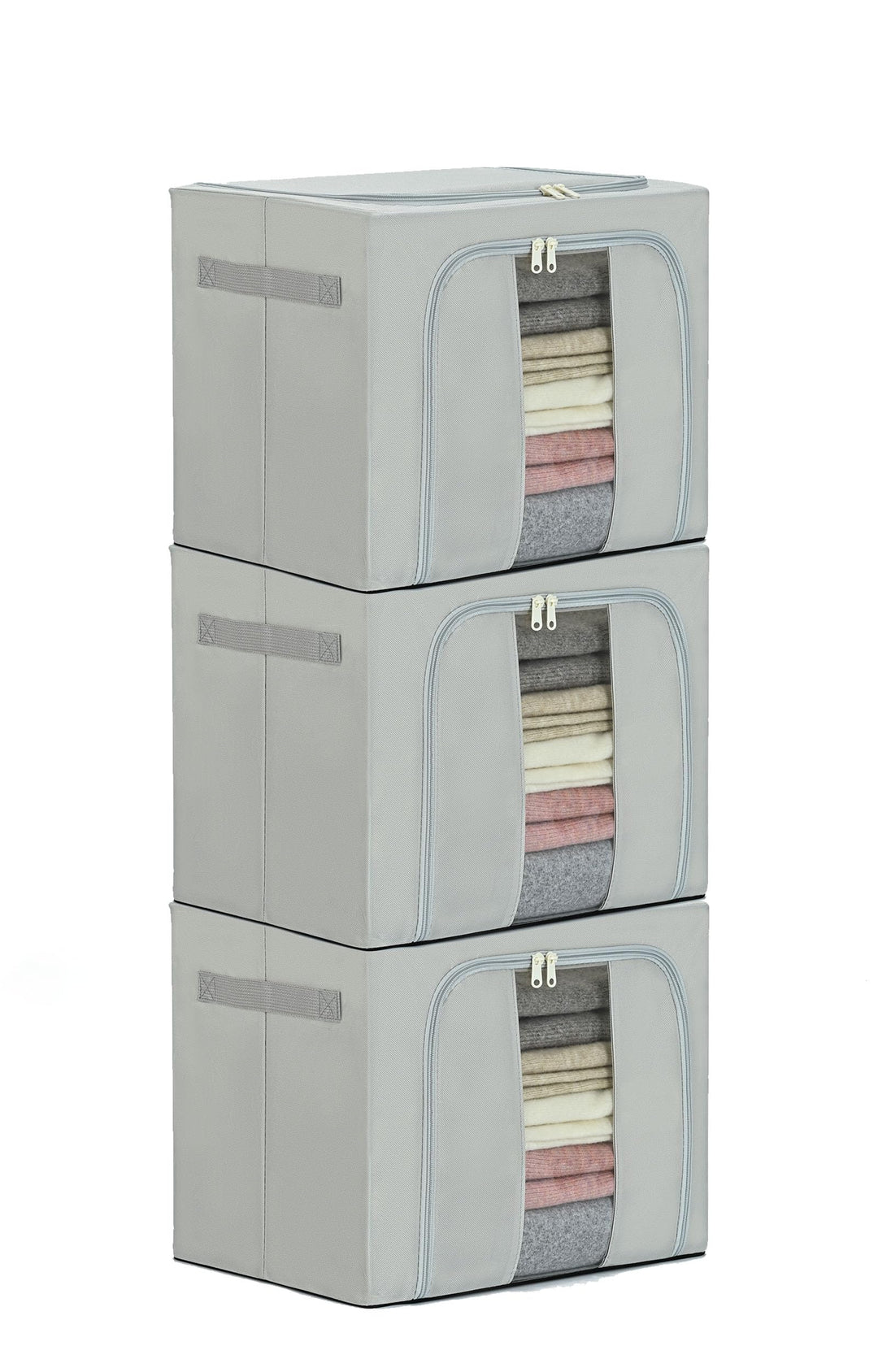 Aufbewahrungsbox mit Deckel, 3(24L) Stück Kleideraufbewahrung & Organisation, Aufbewahrungstasche Sc