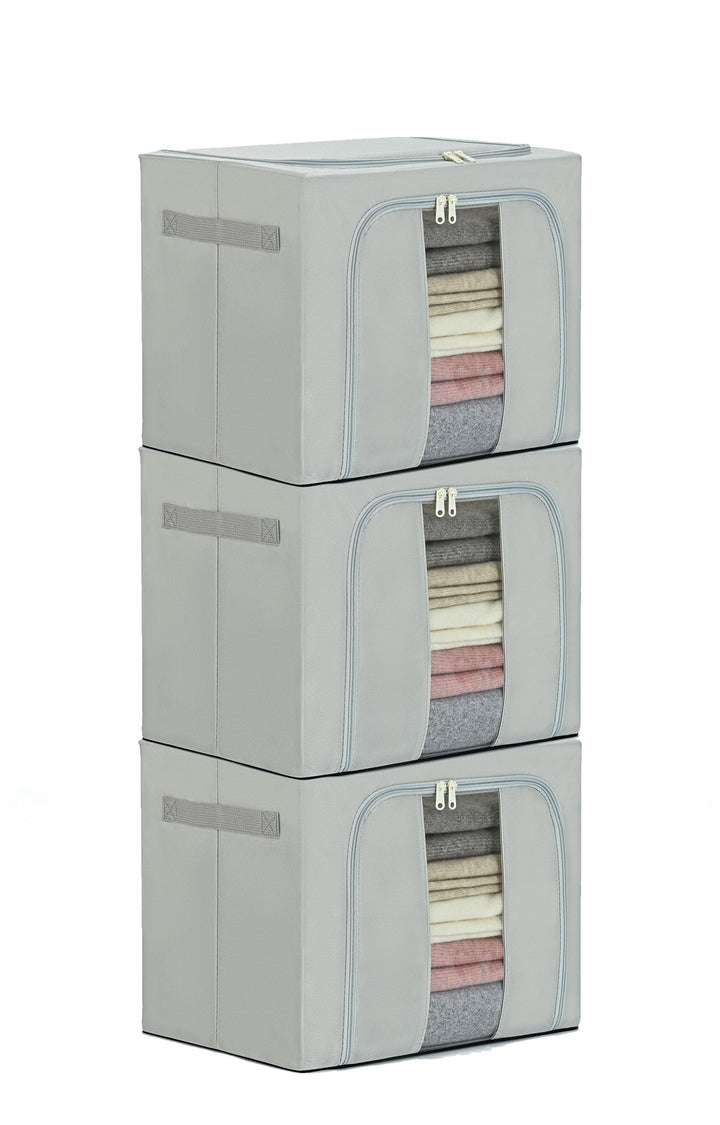 Aufbewahrungsbox mit Deckel, 3(24L) Stück Kleideraufbewahrung & Organisation, Aufbewahrungstasche Sc
