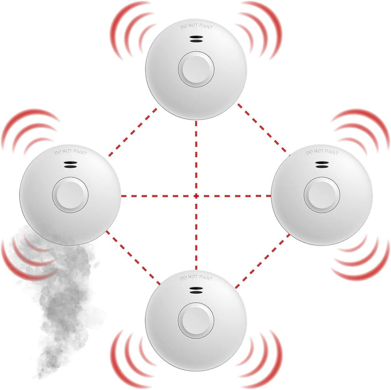 VisorTech Rauchmelder koppelbar: Vernetzbarer Funk-Rauchmelder, 85 dB, VDs-Zertifiziert, 10-J.-Batte