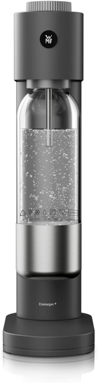 WMF Element One Wassersprudler – vollautomatische Edelstahl Sprudelmaschine mit 3 Graden, platzspare