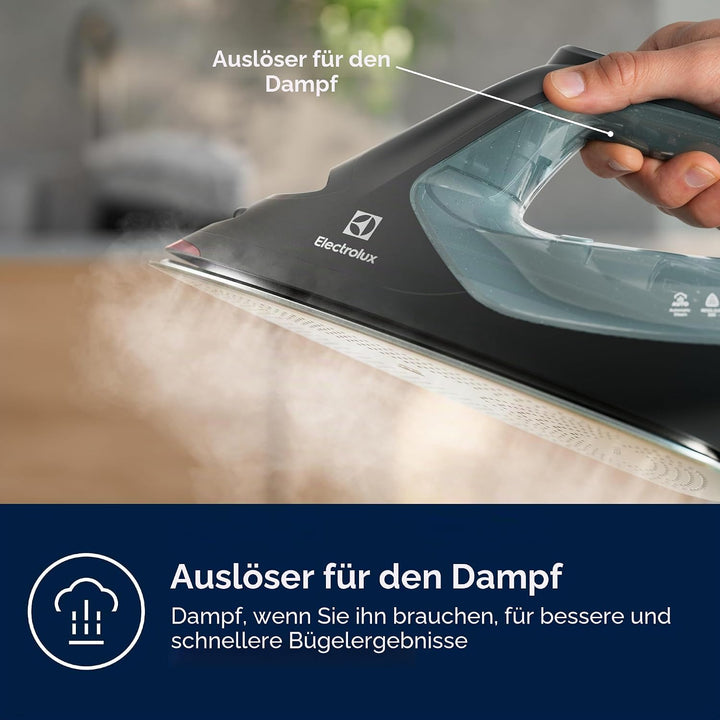 Electrolux Renew 800 Dampfbügeleisen E8SI2-8OG mit Frontbeleuchtung und Dampftaste, kratzfeste Bügel