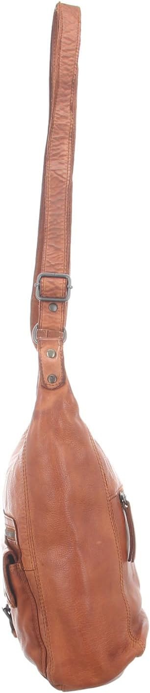Bear Design Damen Tasche Ledertasche Umhängetasche Schultertasche Cognac