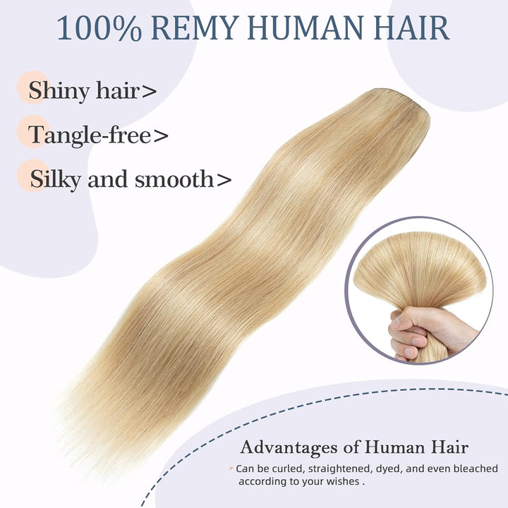Clip in Extensions Echthaar DICK Haarteile Echthaar 1Pc 5 Clips Extensions Echthaar Clip in Weich Na