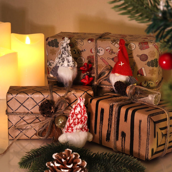 com-four 12 x hochwertige Weihnachtsmann-Anhänger für Weihnachtsbaum, Anhänger, bezaubernde Weihnach