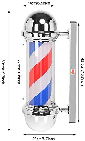 LED-Blinker Barber Shop Pole, Barber Shop Schild, Salon Shop für Schönheitssalon(Europäischer Standa