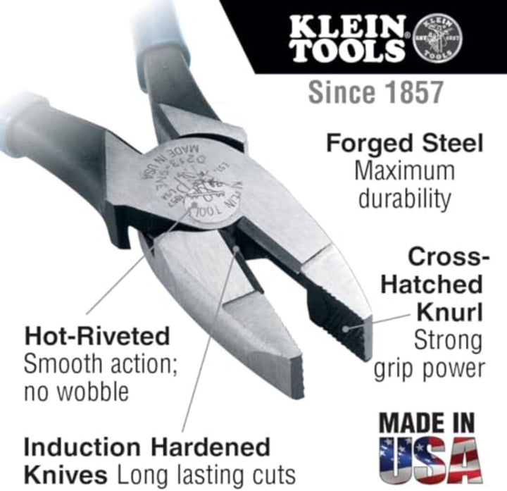 Klein Tools D2000-9NEGLW Hi-Viz starker Seitenschneider HD, schneiden, mit leuchtenden Griffen