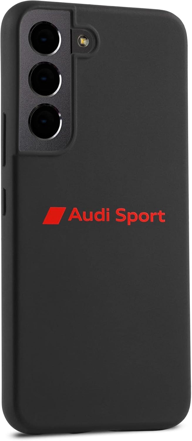 Audi 3222200201 Smartphone Case Cover Hülle Handy Schutzhülle,Silikon, schwarz, mit Audi Sport Logo