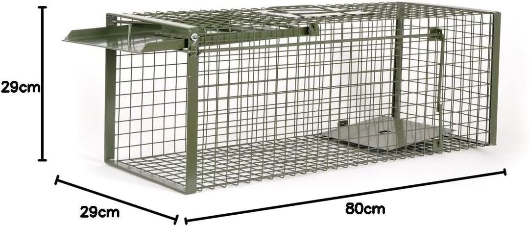 KrapTrap® Marderfalle, Tierfalle, Lebendfalle, Katzenfalle, 80 x 29 x 29 cm