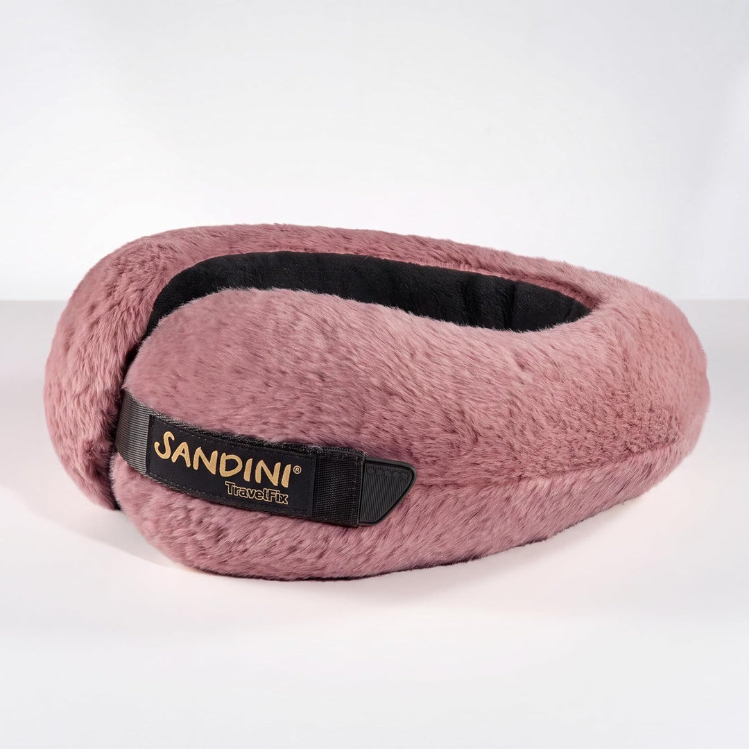 SANDINI TravelFix – Premium Reisekissen/Nackenkissen mit ergonomischer Stützfunktion – Gratis Transp