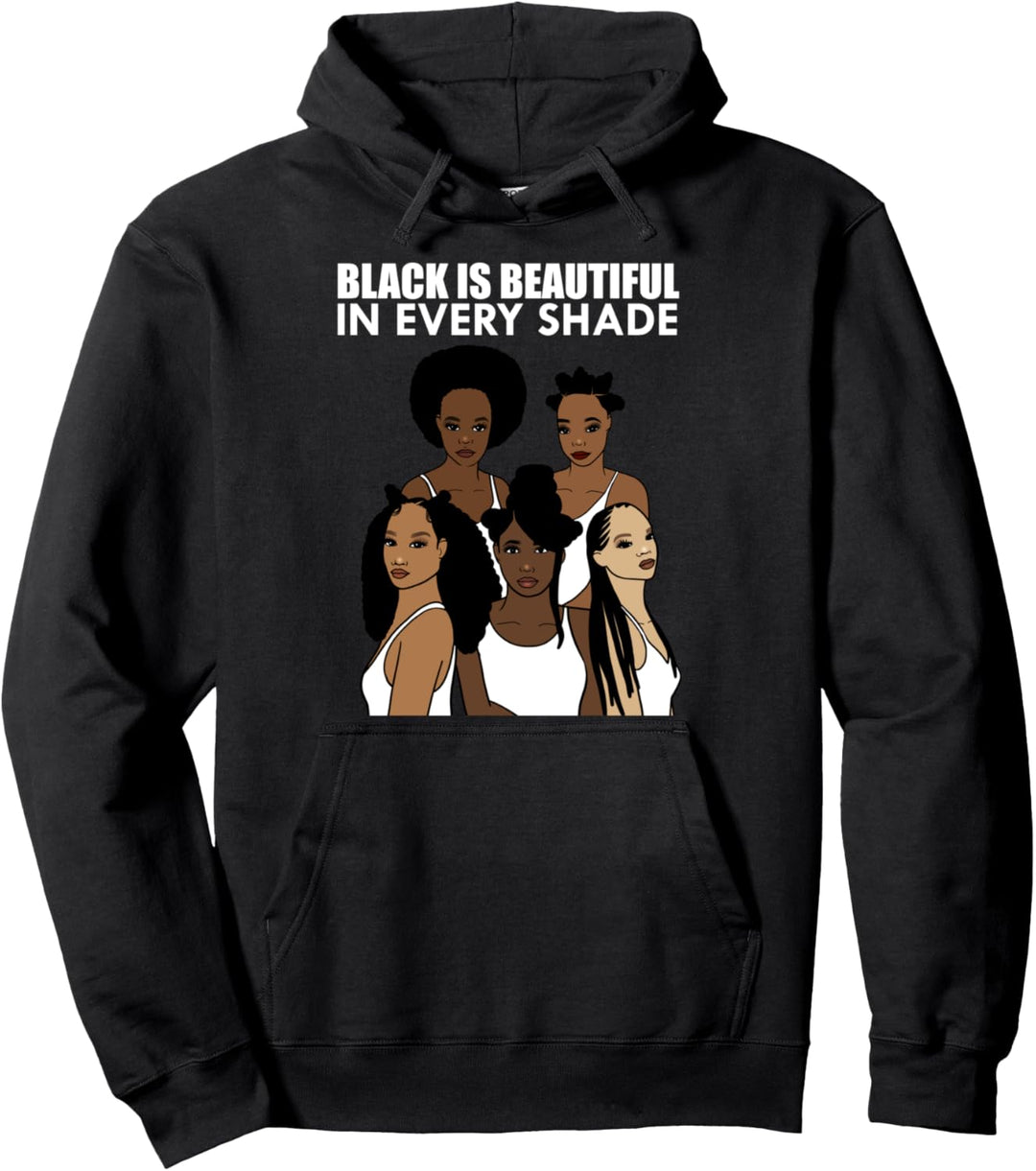 Oheneba: Melanin Black Is Beautiful Shade Women Afro Queen Pullover Hoodie