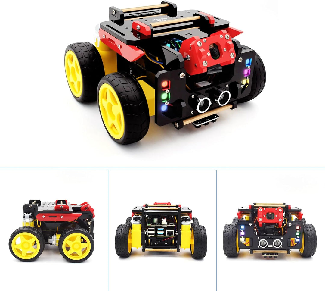 Adeept AWR 4WD WiFi Smart Robot Car Kit for Raspberry Pi 4/3 Model B+/B/2B, DIY Robot Kit for Kids a