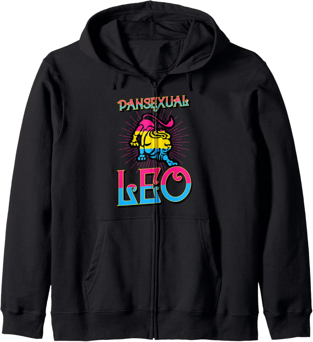 Pansexual Leo Zodiac Sign Birthday Horoscope LGBTQ Kapuzenjacke