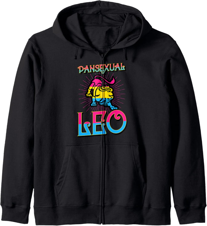 Pansexual Leo Zodiac Sign Birthday Horoscope LGBTQ Kapuzenjacke
