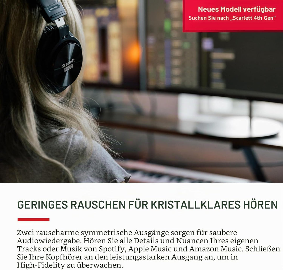 Focusrite Scarlett Solo 3. Gen USB-Audio-Interface-Bundle für Gitarristen, Sänger oder Produzenten.