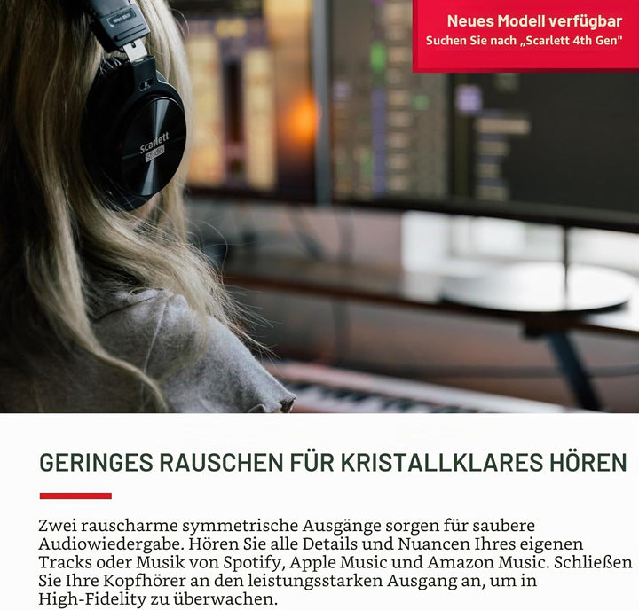 Focusrite Scarlett Solo 3. Gen USB-Audio-Interface-Bundle für Gitarristen, Sänger oder Produzenten.