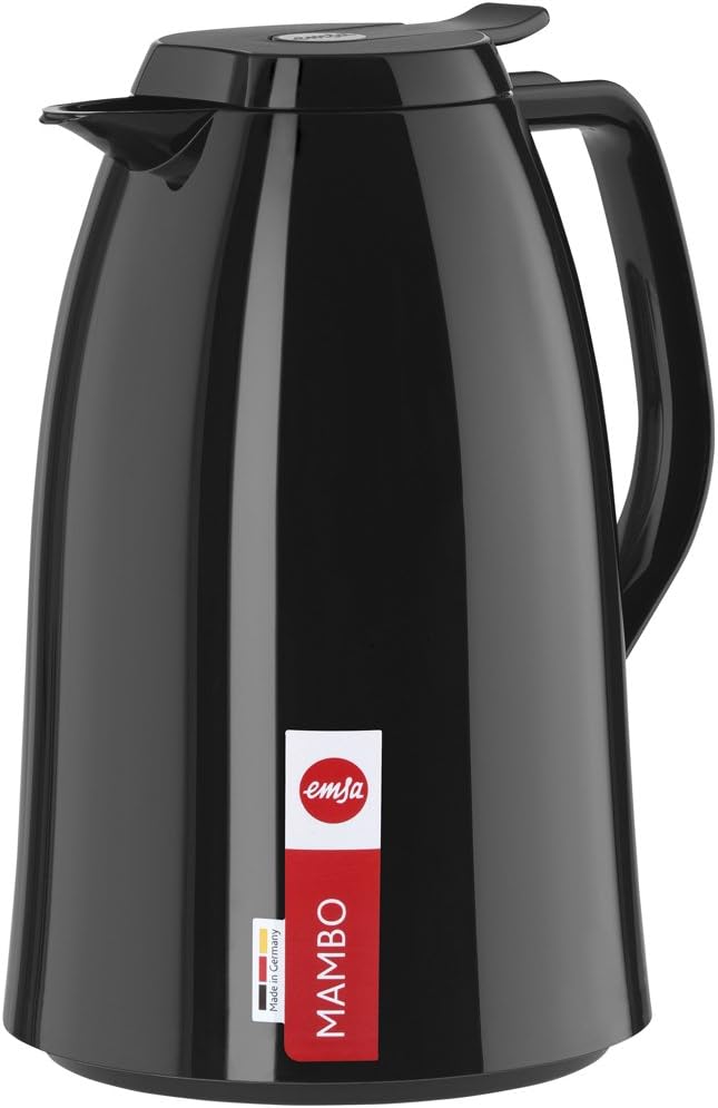 Emsa 517009 Mambo Isolierkanne | 1,5 Liter | Quick Tip Verschluss | 100% dicht | Hält 12 h heiss /24