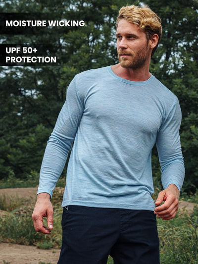 100% Merino Unterwäsche Herren - Merino Langarmshirt Herren Atmungsaktiv Und Feuchtigkeitsableitend
