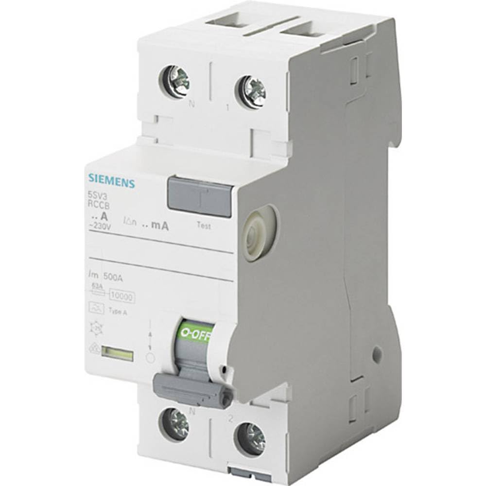 SIEMENS - 5SV3314-6KL FI-Schutzschalter 2-polig Typ A In: 40 A 30 mA Un AC: 230 V Nlinks