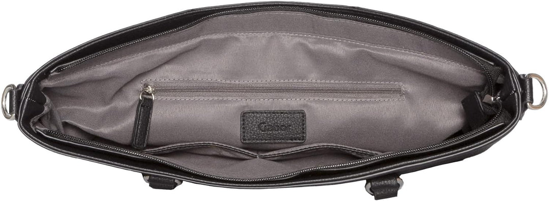 Gabor Silvia Gabor bags Silvia Damen Shopper Umhängetasche Reissverschluss Gross Schwarz, Schwarz