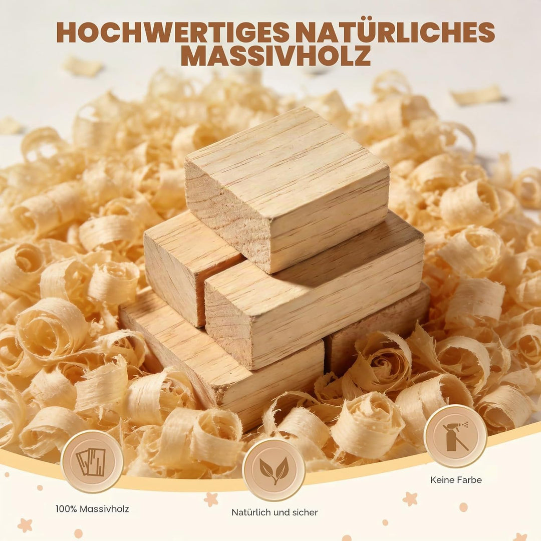 Kuscheltier Aufbewahrung, Stofftier-Aufbewahrung mit 360°Bremse-Ausgestattete Räder, HolzAufbewahrun