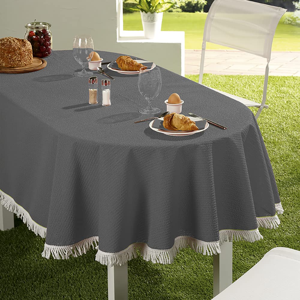 EMHELLE Gartentischdecke Garten Balkon Terrasse Tischdecke Camping Picknick Rund Oval Eckig Aussen u