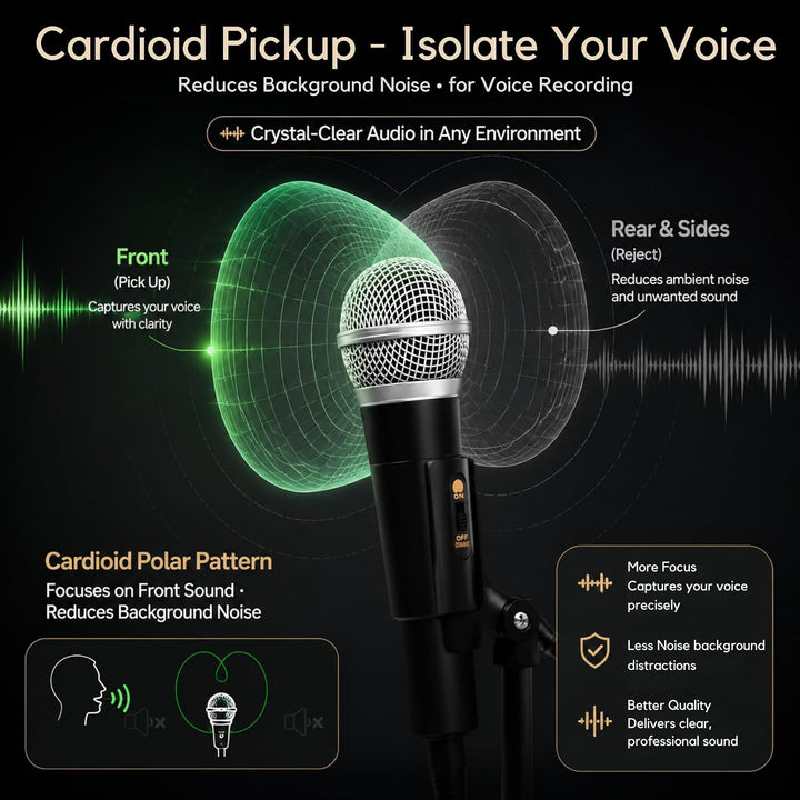 Dynamischer Mikrofon, Professionelles USB-Kondensatormikrofon | Vocal Dynamisch Microphone Karaoke H
