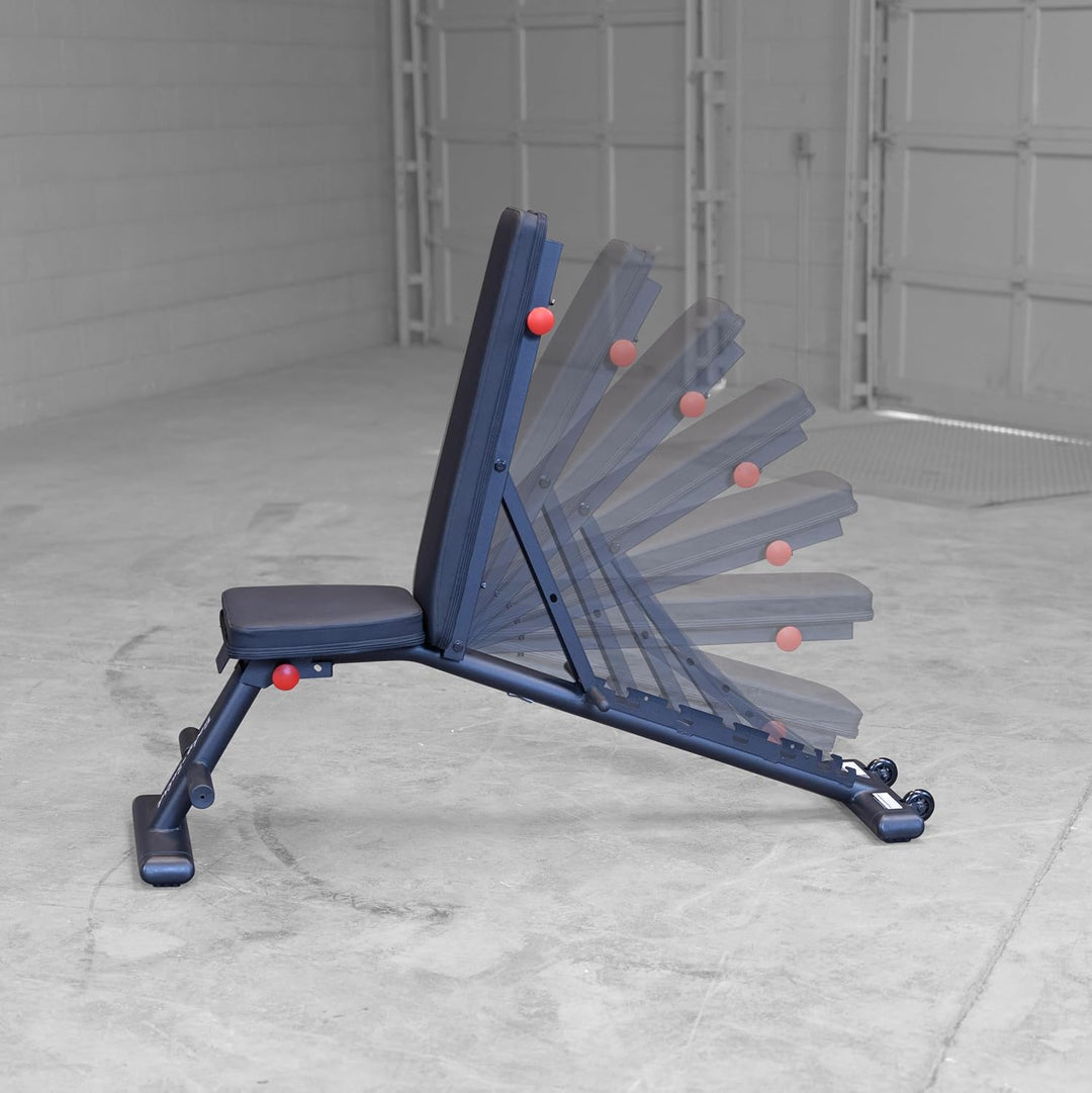 Body-Solid GFID-225B Hantelbank | zusammenklappbar | komplett montiert | Negativ-Einstellung | Kombi
