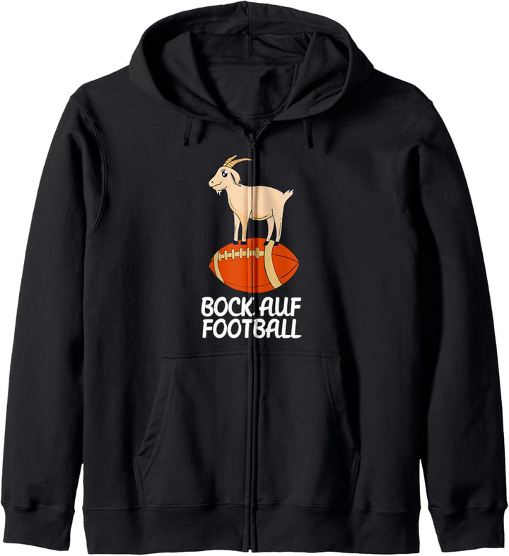 Bock Auf Football - Lustiges Football Wortspiel Kapuzenjacke