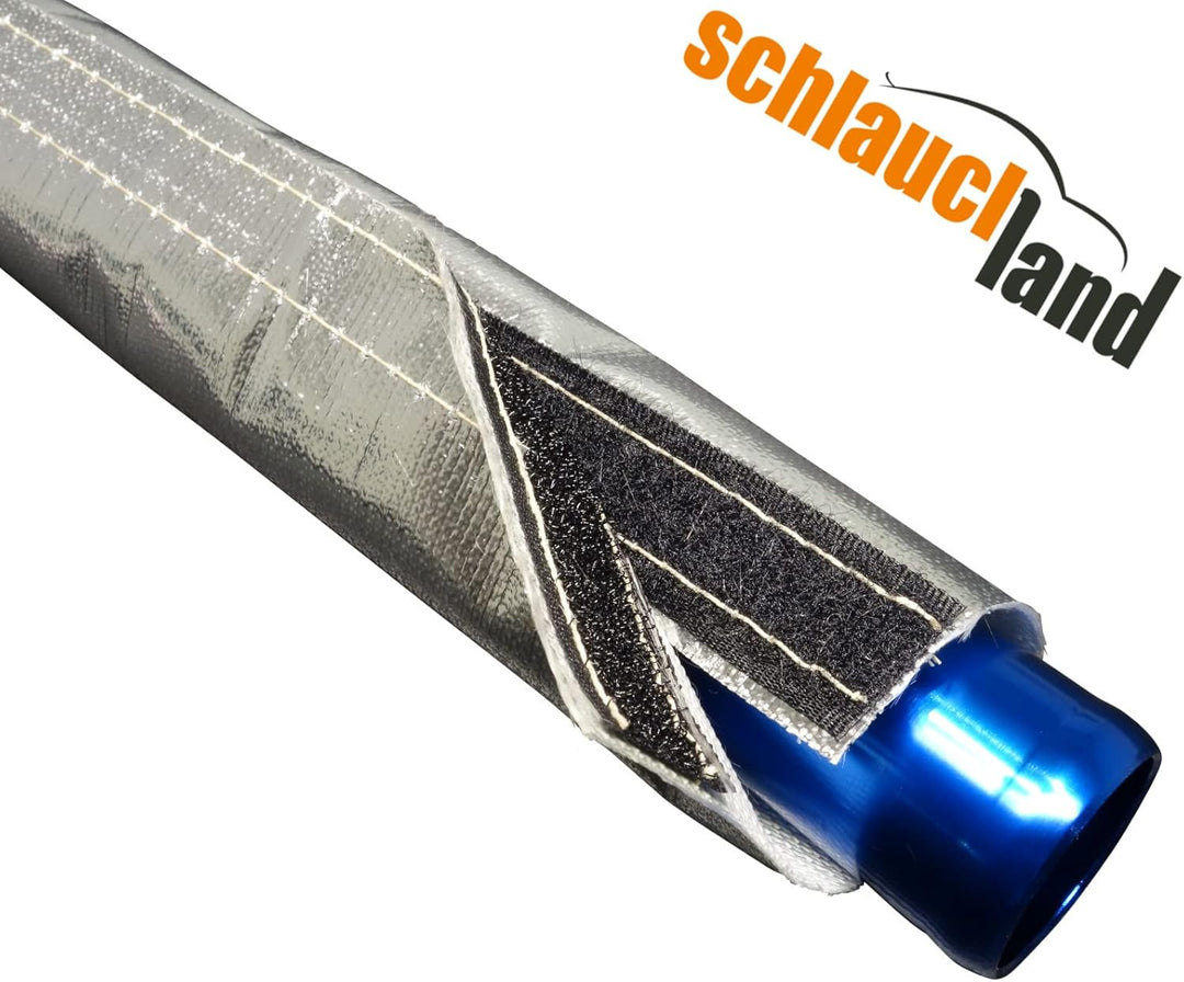 Schlauchland 1m Alu-Titan Hitzeschutzschlauch ID 60mm Klettverschluss *** Heat Sleeve Thermoschutz I