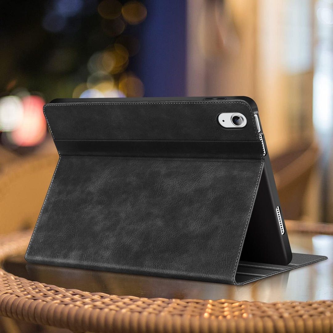 HOLIMET Hülle für iPad 10 Generation 2022 mit Stifthalter, iPad 10 Gen 2022 PU Leder Case TPU Rückse