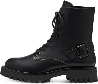 Tamaris Damen Combat Boots, Frauen Stiefeletten,TOUCHit-Fussbett 36 EU Schwarz, 36 EU Schwarz