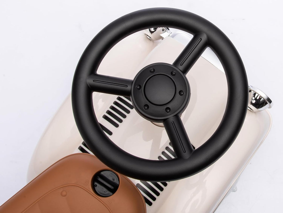 JAMARA 464010 Rutscher Classic Car-Kofferraum unter der Sitzfläche, Flüsterreifen, Scheinwerferattra