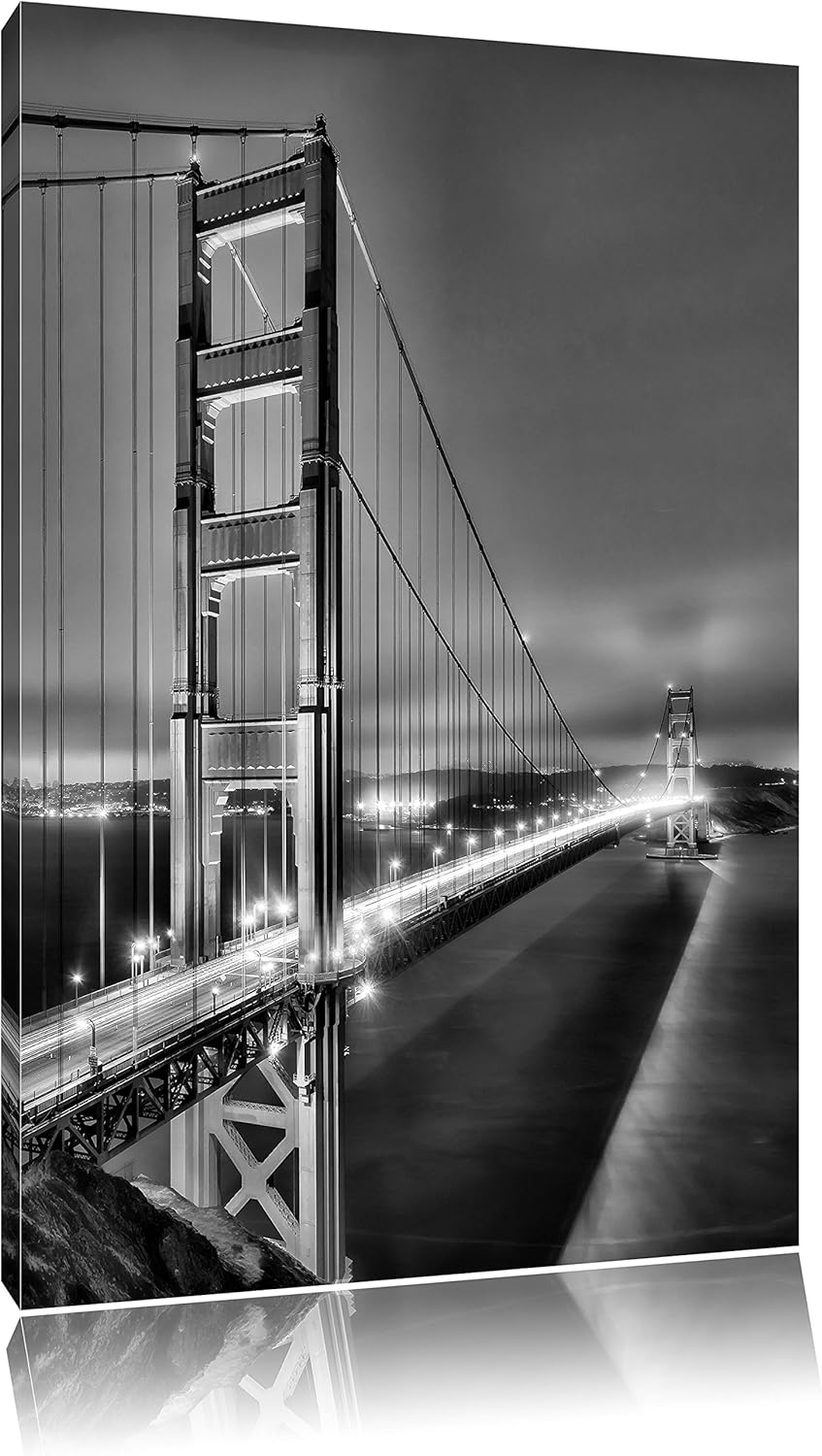 Pixxprint Golden Gate Bridge San Francisco als Leinwandbild/Grösse: 100x70 / Wandbild/Kunstdruck/fer